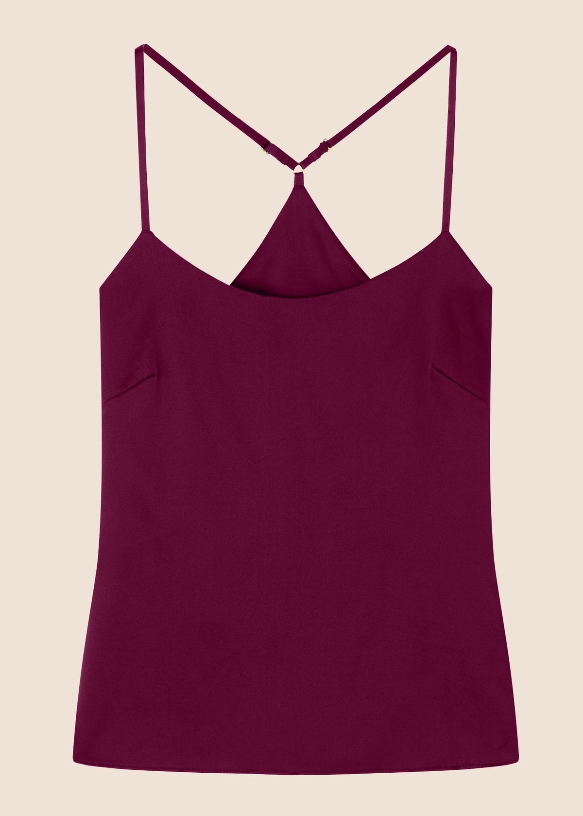 Lola Burgundy Silk Camisole - MAIMIE LONDON