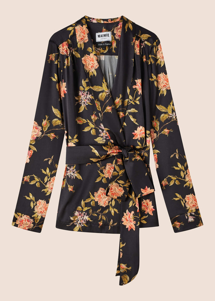 Roxy Flora Silk Jacket - MAIMIE LONDON